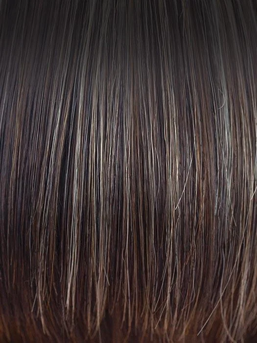 CHOCOLATE-FROST-R | Dark Brown Base with Honey Blonde and Platinum Highlights with Dark Brown Roots