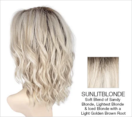 SUNLIT-BLONDE | Soft Blend of Sandy Blonde, Lightest Blonde and Iced Blonde with a Light Golden Brown Root