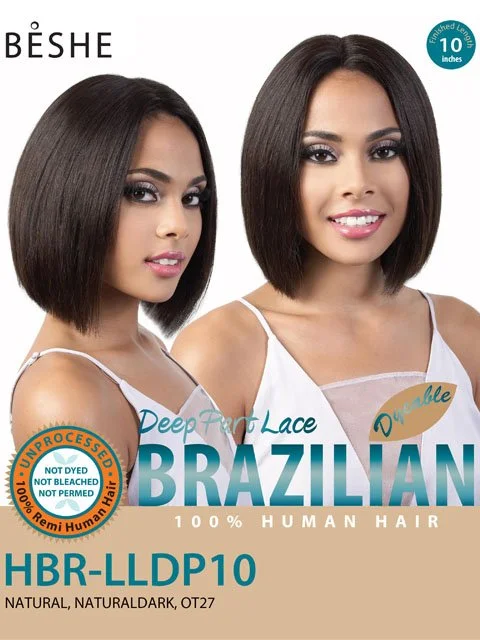 Beshe Brazilian Remi Human Hair Lace Deep Part Wig - HBR-LLDP10