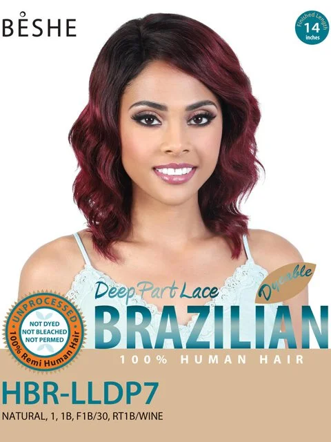 Beshe Brazilian Remi Human Hair Lace Deep Part Wig - HBR-LLDP7