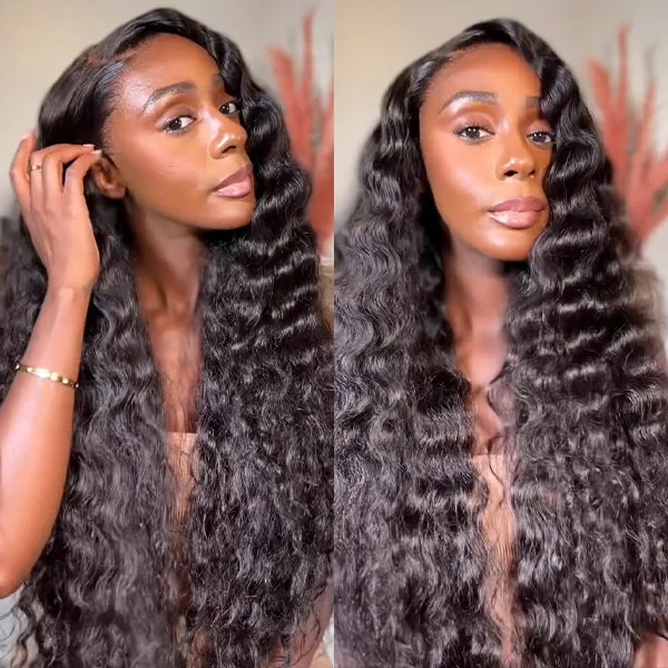 Pre Plucked HD Lace Wigs Loose Deep Wave Brazilian Virgin Human Hair Lace Front Wigs for Women Natural and Realistic Lace Frontal Wigs -OQHAIR