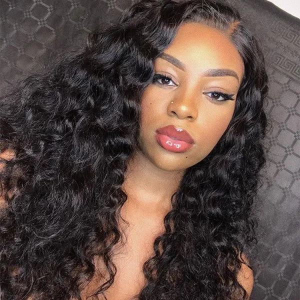 Pre Plucked HD Lace Wigs Loose Deep Wave Brazilian Virgin Human Hair Lace Front Wigs for Women Natural and Realistic Lace Frontal Wigs -OQHAIR