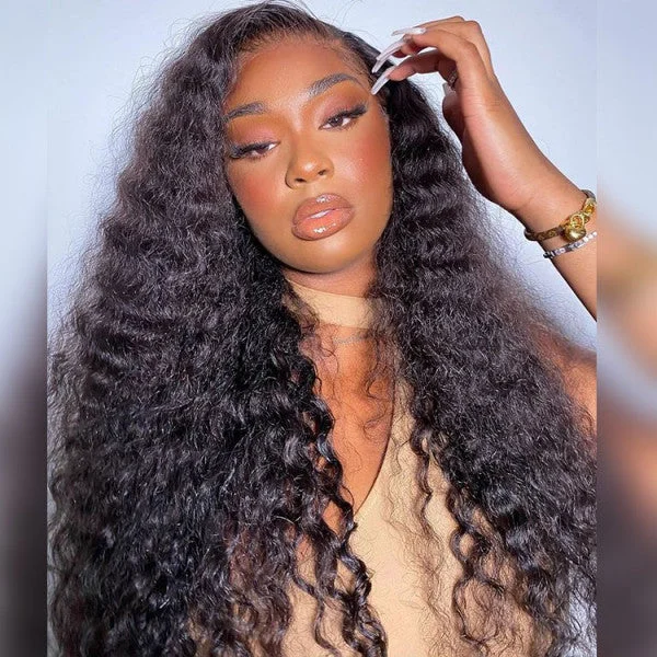 Pre Plucked HD Lace Wigs Loose Deep Wave Brazilian Virgin Human Hair Lace Front Wigs for Women Natural and Realistic Lace Frontal Wigs -OQHAIR