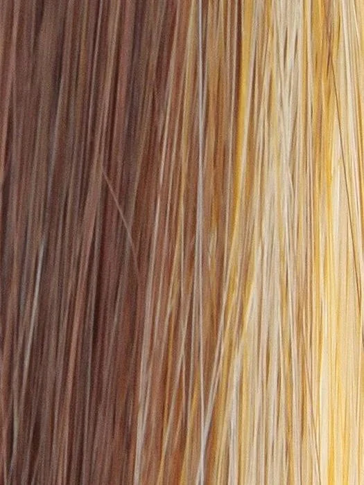 SUGAR-BRULEE | Medium Auburn with Shadowed roots and Butterscotch highlights