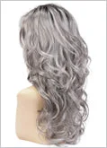 CHROMERT1B | Gray and White with 25% Medium Brown Blend and Off-Black Roots