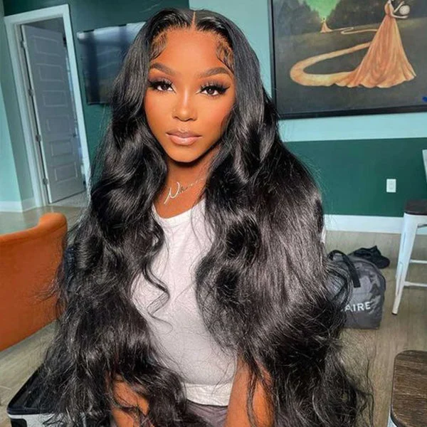 Reshine Bleached Knots Body Wave 13x6 13x4 HD Lace Front Human Hair Wigs