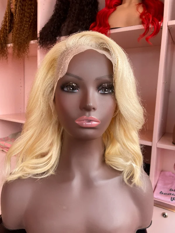 Bodywave Blonde 13x4 Transparent Lace Frontal Wig