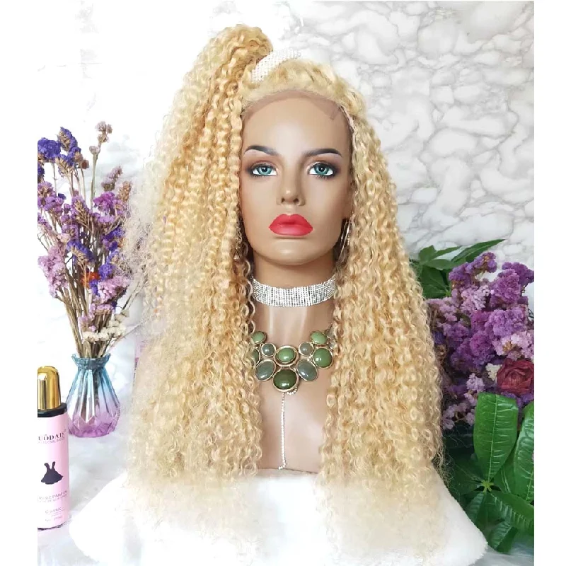 Blonde Deep Wave 4x4 Lace Closure Wig Human Hair #613  Surprisehair