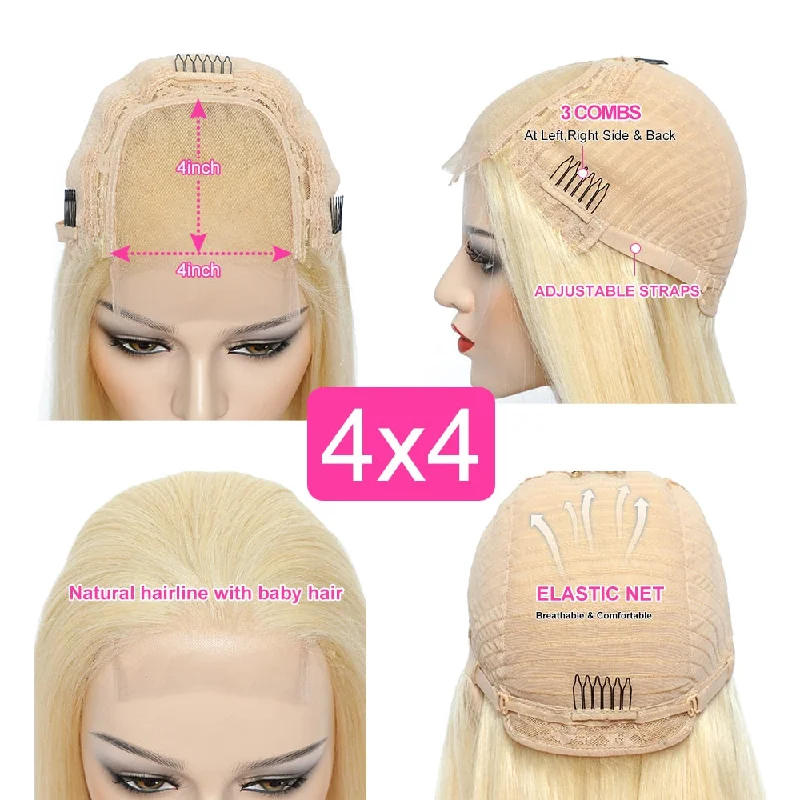 4x4 closure wig / 10inches / 150 Density