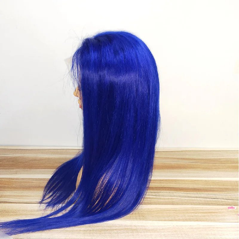 Blue Lace Frontal Wig Straight Human Hair 13x4 Lace Wig Surprisehair