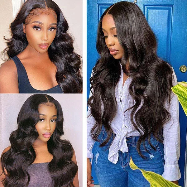 [5x5 HD Lace Wig]  Reshine Hair Premium Body Wave Lace Closure Wig 100% Virgin Human Hair Wigs