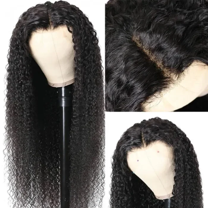 Brazilian Curly Hair Wigs 5x5 HD Transparent Lace Closure Wigs Human Hair 180 210 250 Density