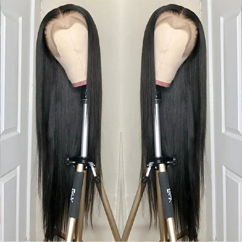 Brazilian Straight Hair 13x6 HD Transparent Lace Front  Wigs 180 210 250 Density Natural Color Human Hair Wigs Vrvogue Hair