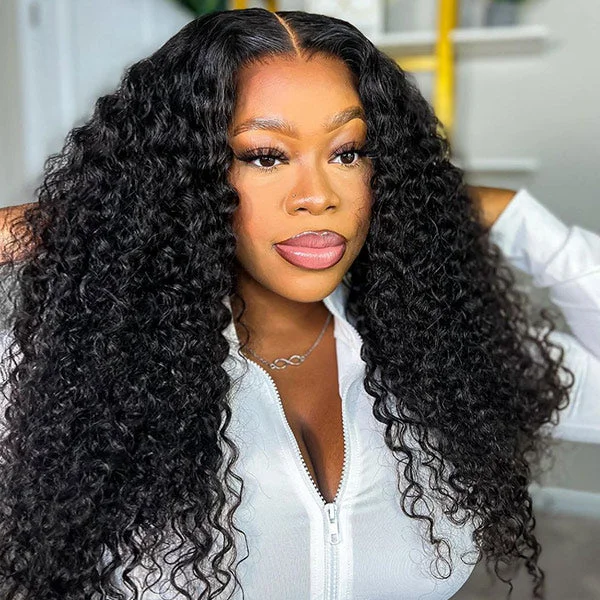 US Warehouse Quick Ship | Water Wave 13x4 HD Lace Front Wigs Bleached Knots Wet And Wavy Brazilian Human Hair Wigs