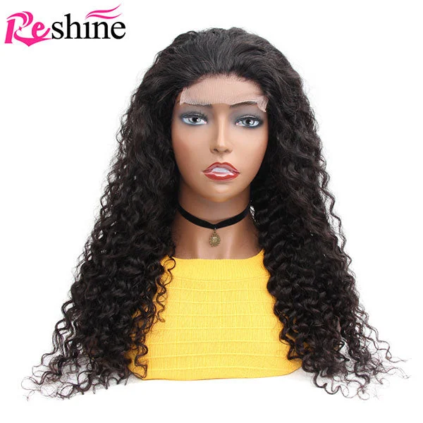 [5x5 HD Lace Wig]  Brazilian Water Curly Hair Closure Wigs Water Wave Human Hair Wigs For Sale