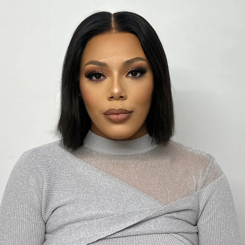 10 inches Bob Human Hair HD Lace Frontal Wig