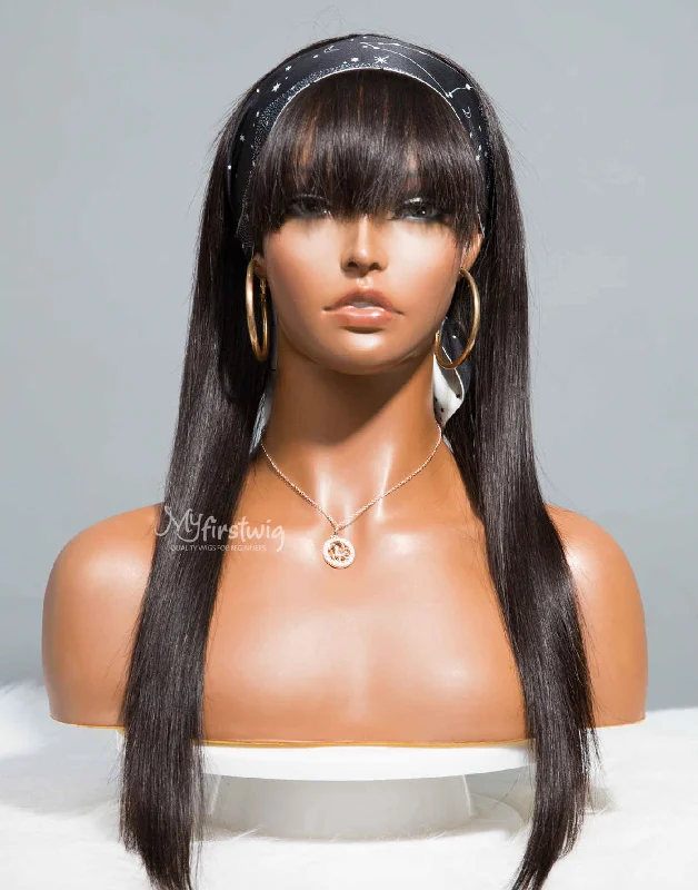 CAPRICORN - ZODIAC COLLECTION HUMAN HAIR STRAIGHT BANG WIG - ZC009