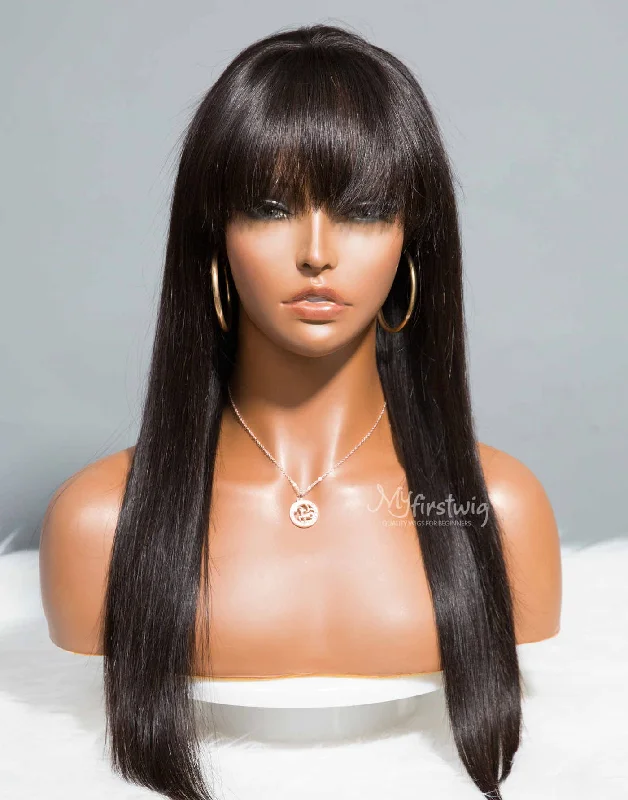 CAPRICORN - ZODIAC COLLECTION HUMAN HAIR STRAIGHT BANG WIG - ZC009