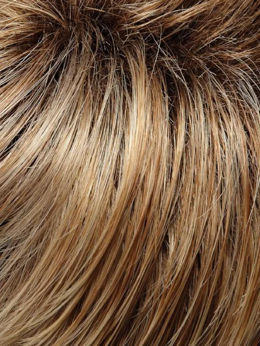 27T613S8 | Medium Red-Gold Blonde and Pale Natural Gold Blonde Blend, Shaded with Medium Brown