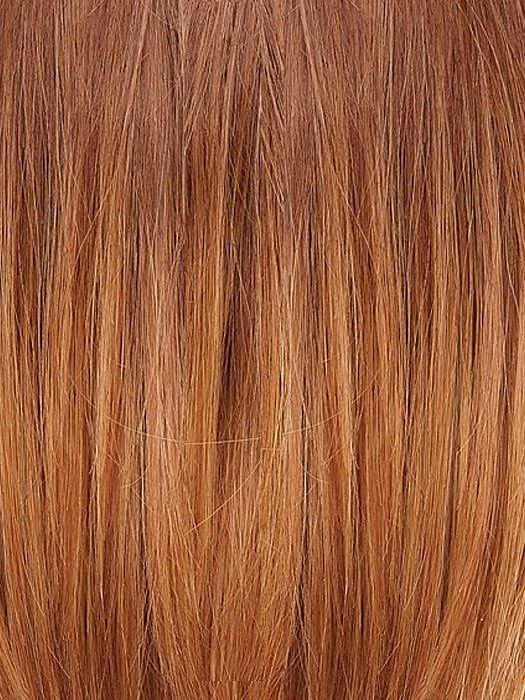 B8-27/30RO | Medium Natural Brown Roots to Mid-length, then Medium Red-Gold Blonde Mid-lengths to Ends