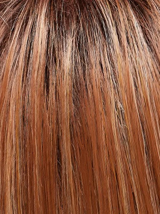 FS26/31S6 Salted Caramel | Medium Natural Red Brown with Red Gold Blonde Bold Highlights, Shaded with Brown