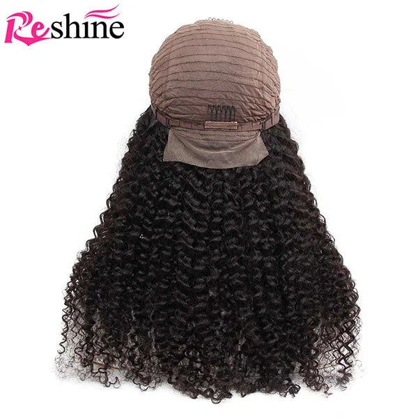 [5x5 HD Lace] Reshine Hair Kinky Curly Hair 4x4 5x5 Lace Closure Wig Natural Color Human Hair Wigs For Black Women