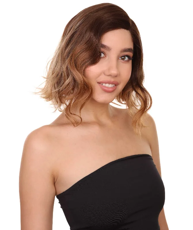 CoCo Women's Shoulder Length Lace Front Wavy With Bangs - Adults Fashion | Nunique