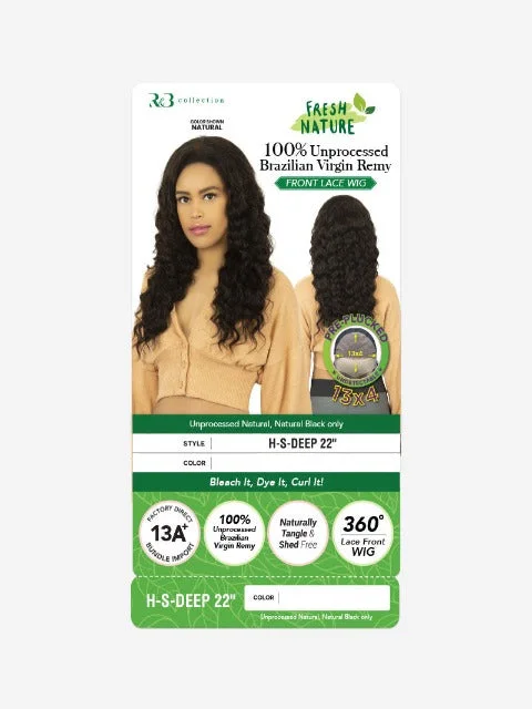 R&B Collection 100% Unprocessed Brazilian Virgin Remy Human Hair Lace Wig - H-S-DEEP 22""