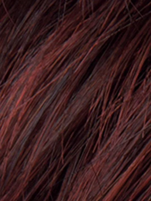 AUBERGINE-MIX | Darkest Brown with hints of Plum at base and Bright Cherry Red and Dark Burgundy Highlights