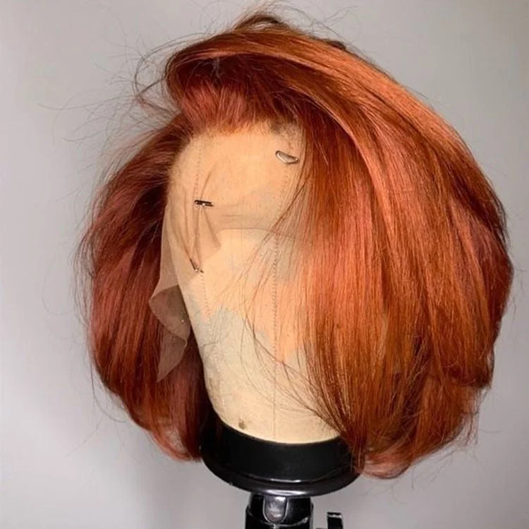 Copper Full Frontal Bob Wig