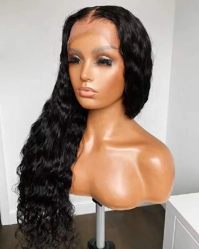 24-30"" Unprocessed Lace Frontal Wig - Dark Brown