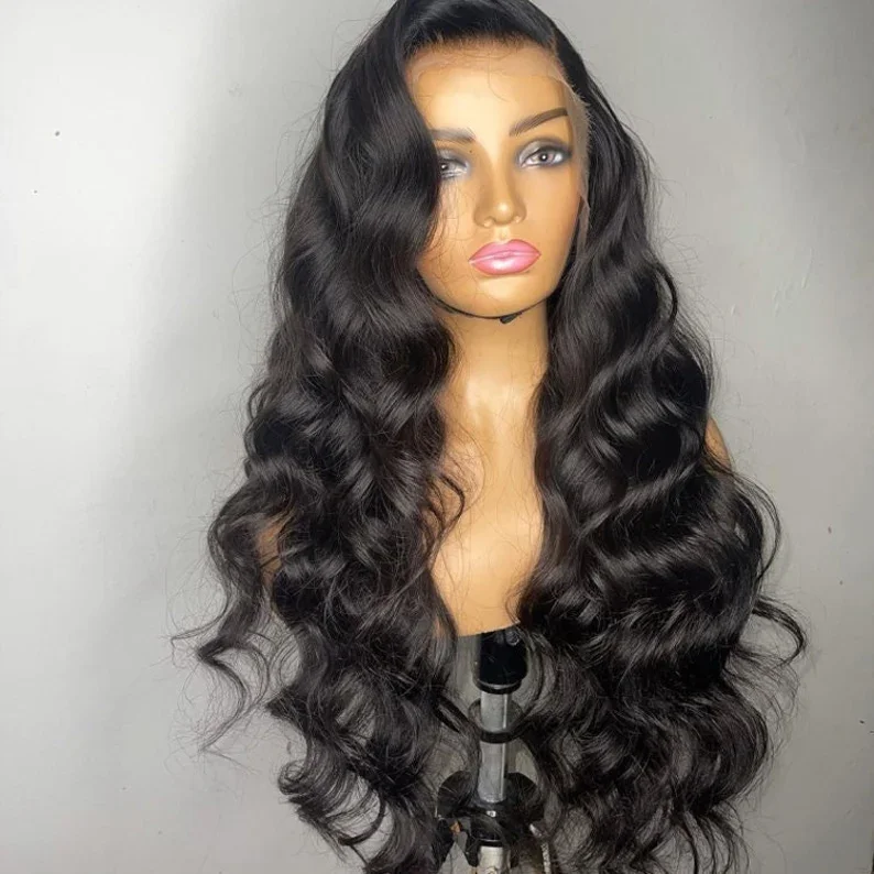 24-30"" Unprocessed Lace Frontal Wig - Dark Brown