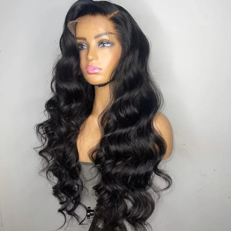 24-30"" Unprocessed Lace Frontal Wig - Dark Brown