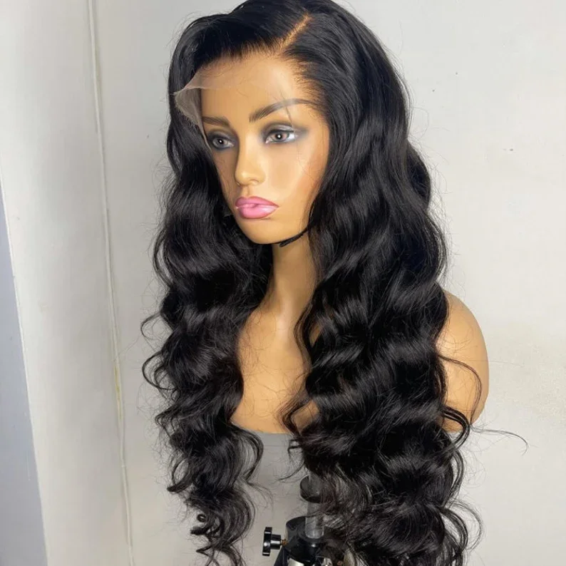 24-30"" Unprocessed Lace Frontal Wig - Dark Brown