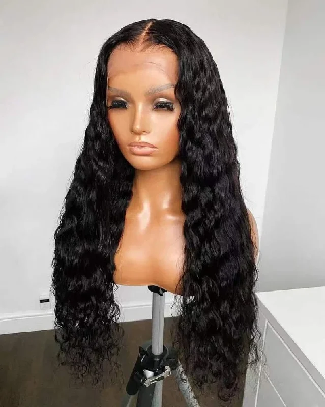 24-30"" Unprocessed Lace Frontal Wig - Dark Brown