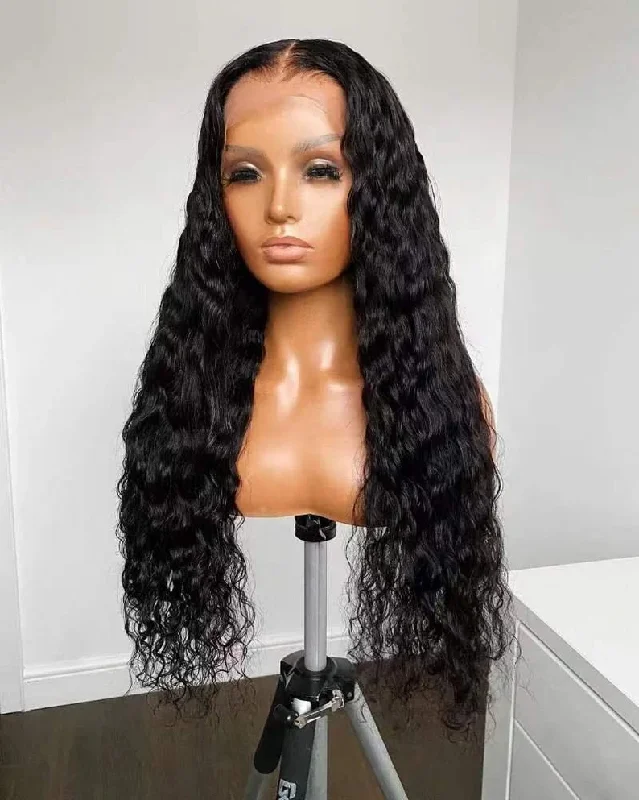 24-30"" Unprocessed Lace Frontal Wig - Dark Brown