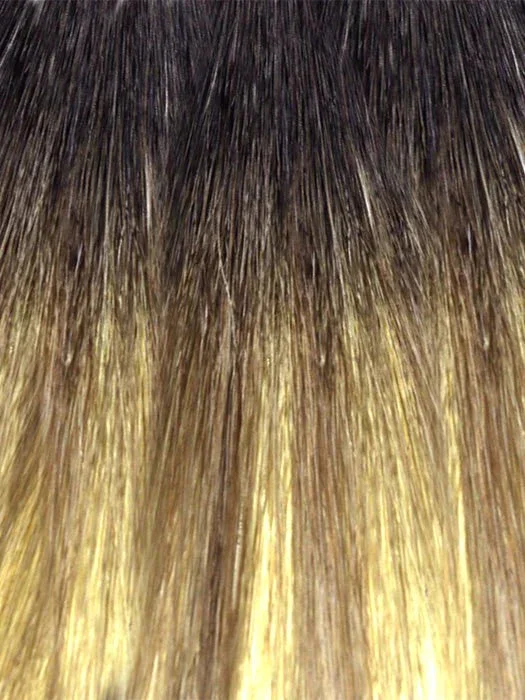 BLUSH-BLONDE-R | Dark Gold Blonde and Auburn Blend with Medium Brown Roots