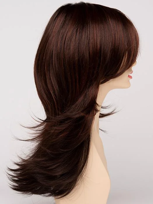 CHOCOLATE CHERRY | Dark Brown roots with overall Medium Brown base with Deep Red highlights