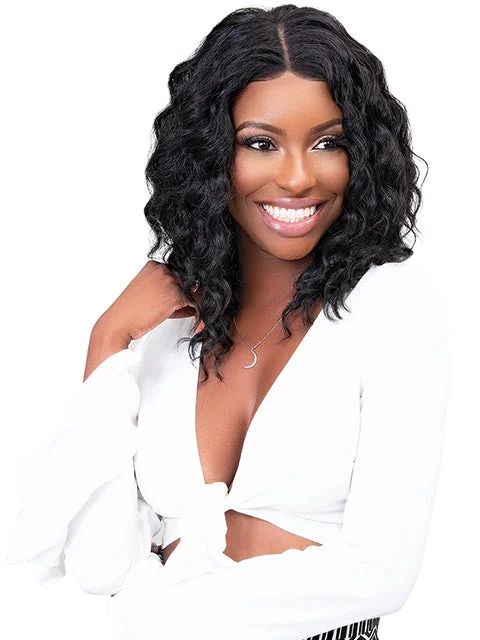 Janet Collection Luscious Remy Indian Human Hair Wet & Wavy HD 360 Lace Wig - FRENCH DEEP 18""/22""  SALE