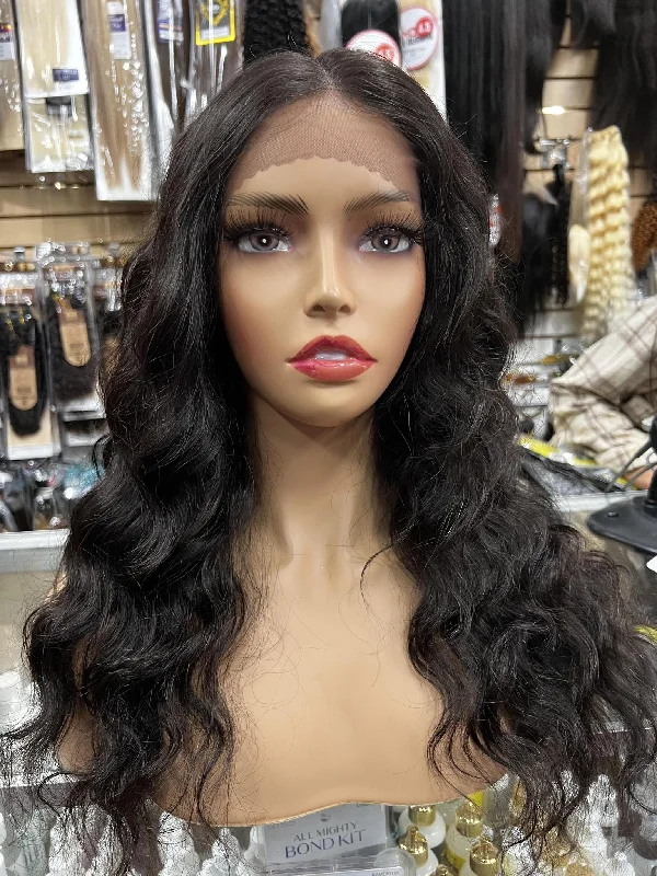 CP-Ocean Wave 26"" 100% Virgin Human Hair Front Lace Wig