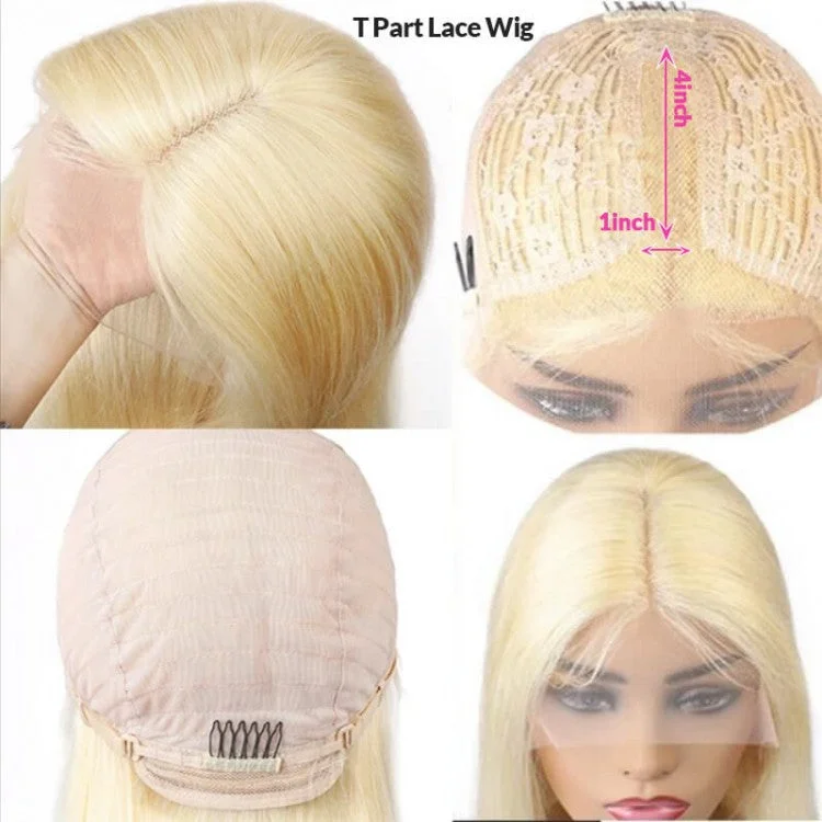 Cranberry Part Lace Front Wigs 613 Blonde Malaysian Straight Human Hair Wigs