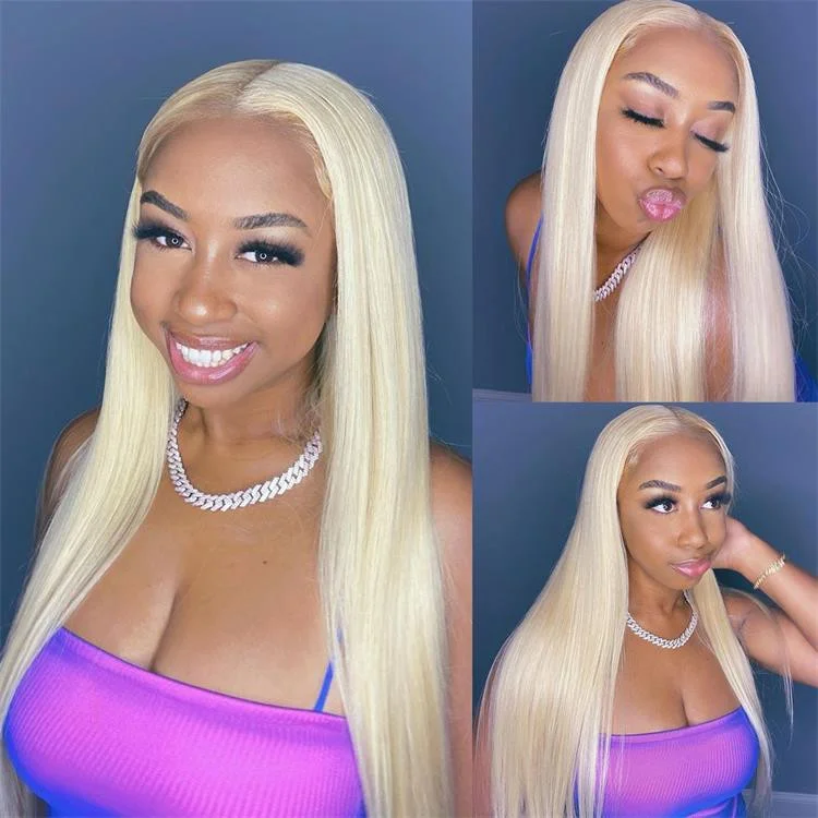 Cranberry Blonde 613 5x5 Straight Lace Wig Virgin Human Hair Lace closure Wig For Black Women