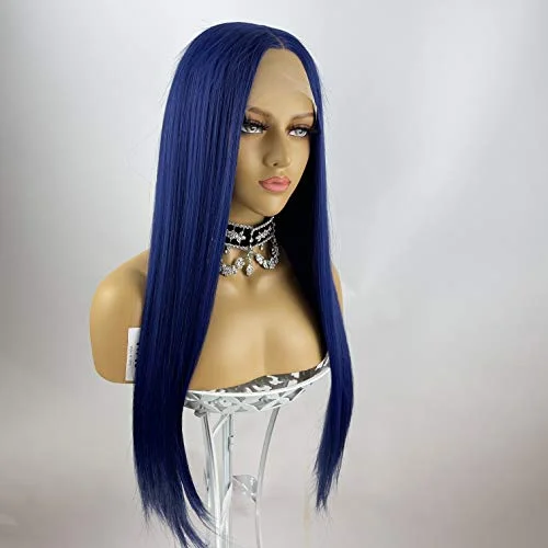 Cranberry Blue Straight Wig Human Hair Wigs HD 13X4 Lace Frontal Wig