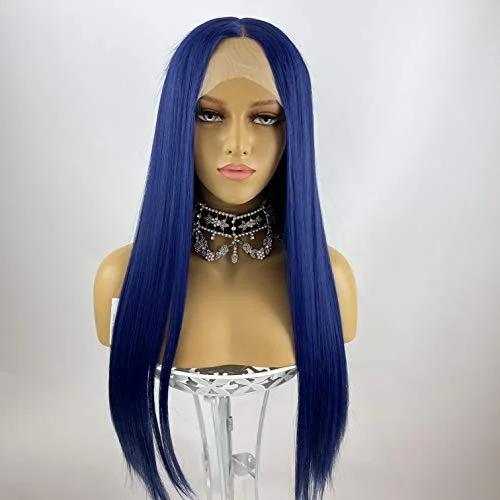 Cranberry Blue Straight Wig Human Hair Wigs HD 13X4 Lace Frontal Wig