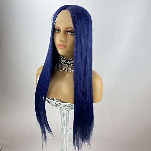 Cranberry Blue Straight Wig Human Hair Wigs HD 13X4 Lace Frontal Wig