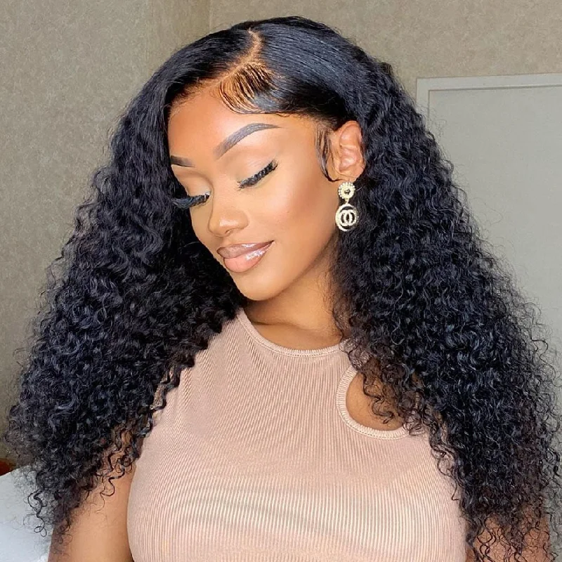 10A Cranberry Curly 13x4 Lace Front Human Hair Wigs For Black Women Natural Color Peruvian Lace Wig