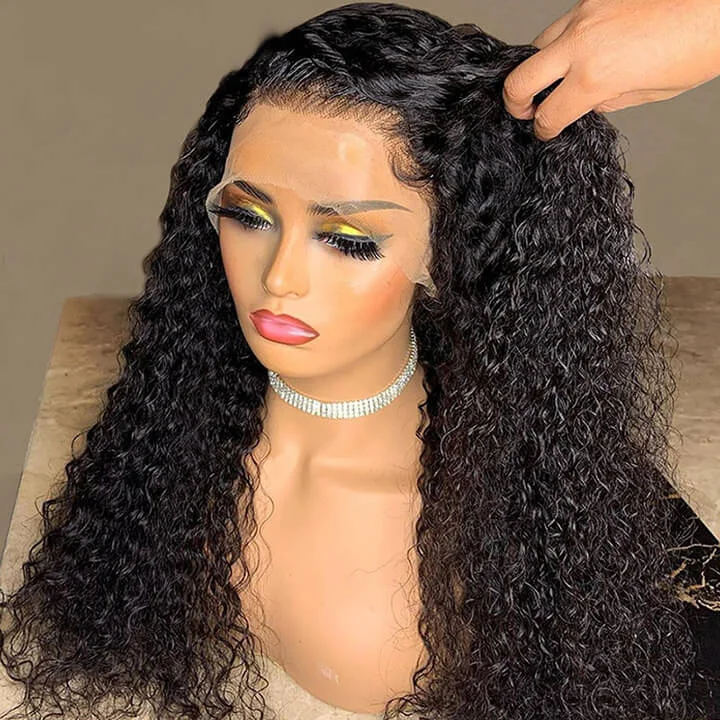 10A Cranberry Curly 13x4 Lace Front Human Hair Wigs For Black Women Natural Color Peruvian Lace Wig