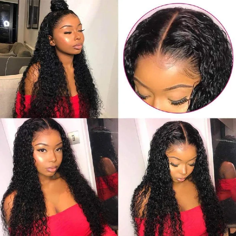 10A Cranberry Curly 13x4 Lace Front Human Hair Wigs For Black Women Natural Color Peruvian Lace Wig