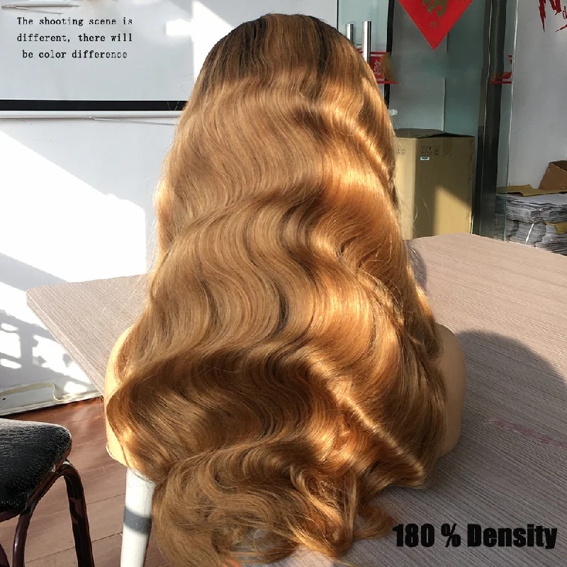 Cranberry GINGER BLONDE BODY WAVE 20 INCHES | 13X1 T-PART LACE WIG