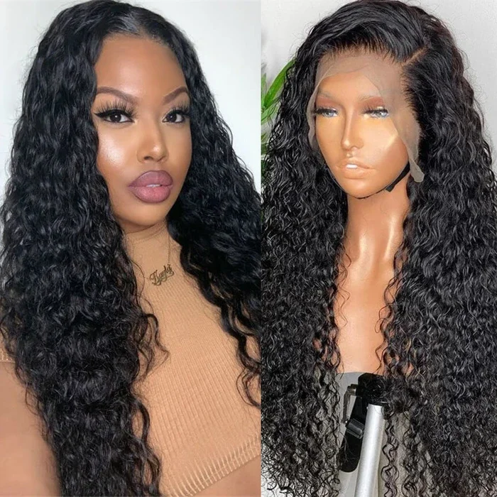 12A Cranberry  Malaysian 13*4 Lace Front Human Hair Wigs  Water Wave HD Lace Frontal Wig